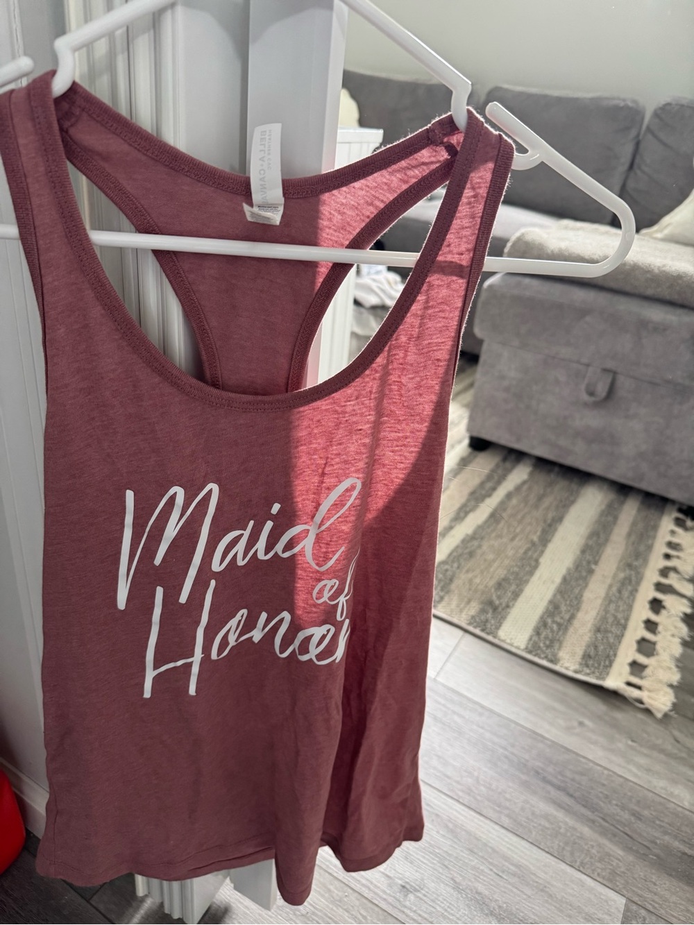 Bella Canvas Heather Dusty Rose- Maid of Honor Racerback Tank